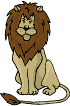 Gif animé lion assis